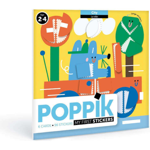 Poppik Τα Πρώτα μου Αυτοκόλλητα – Πόλη