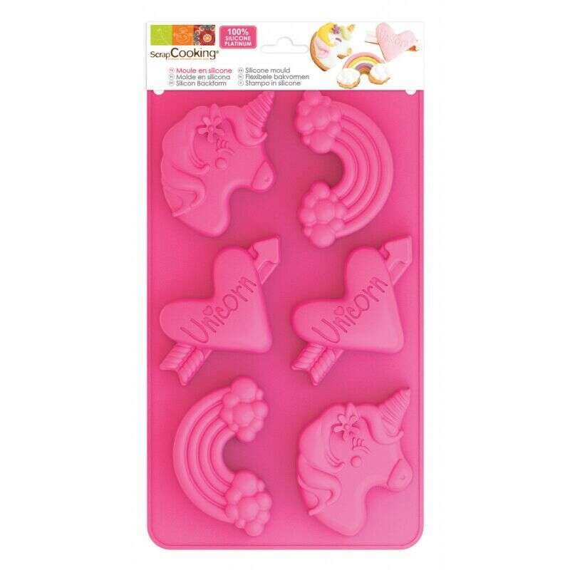 Scrap Cooking Φόρμα Σιλικόνης 6 καλούπια - Unicorn
