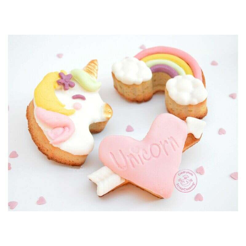 Scrap Cooking Φόρμα Σιλικόνης 6 καλούπια - Unicorn