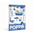 Poppik Mini Πόστερ με 26 Αυτοκόλλητα - Μπλε - Θάλασσα