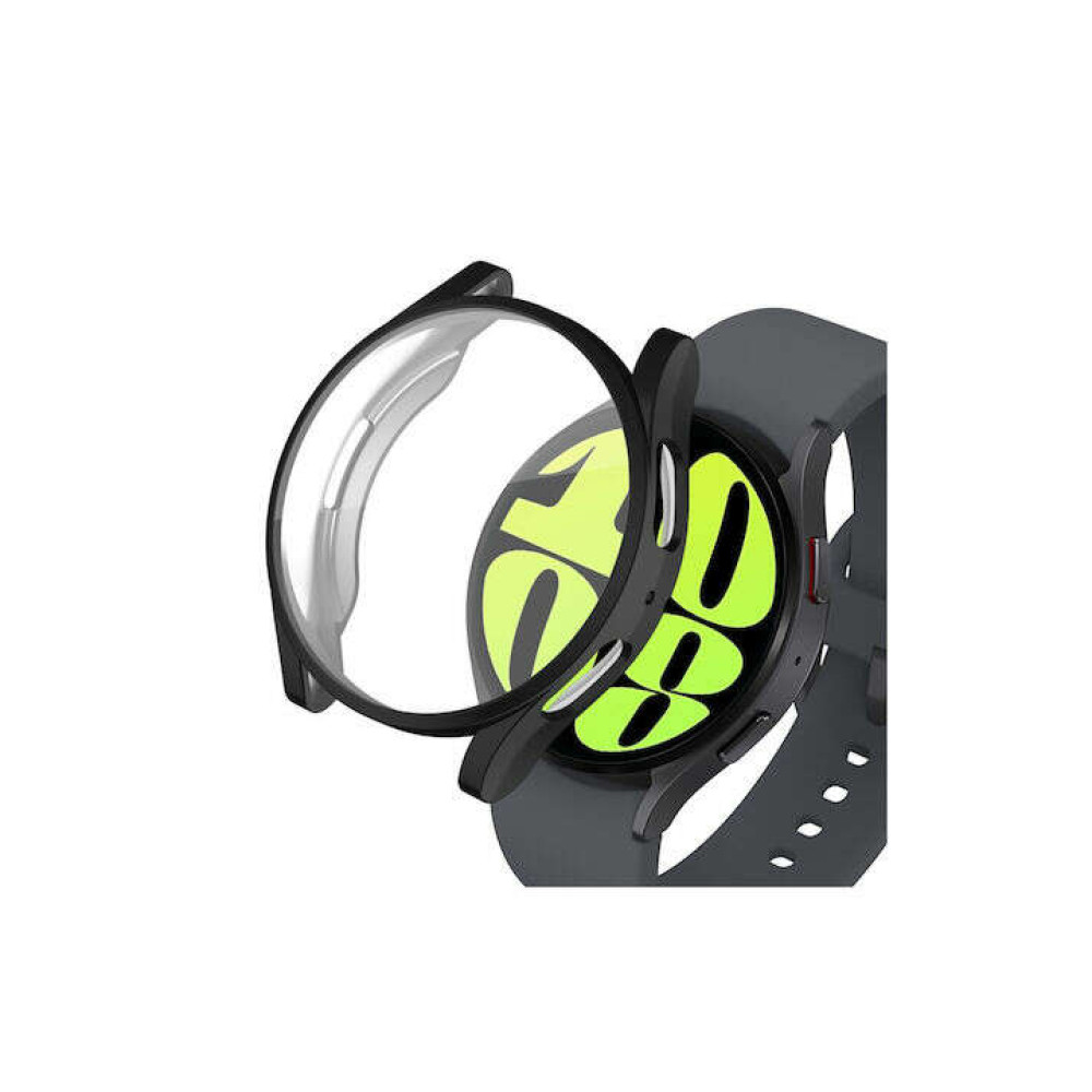 Tech-Protect Defense360 Προστατευτική Θήκη PC μαζί με Tempered Glass για Samsung Galaxy Watch 6 (44mm) - Μαύρο