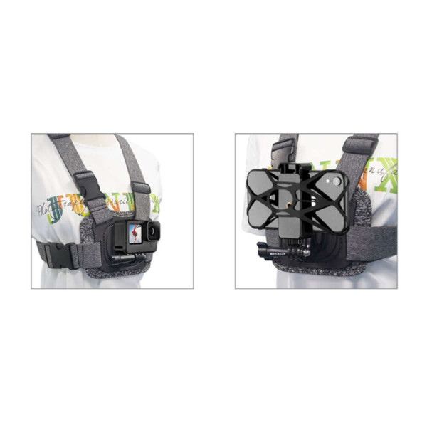 Puluz PU856 Ρυθμιζόμενος ιμάντας στήθους για Action Cameras / Smartphones