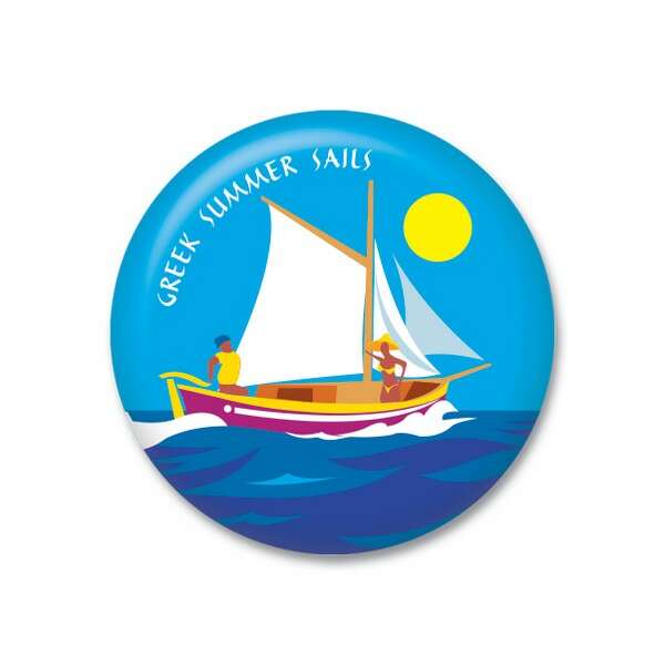 Thinkofme Μαγνητάκι 3.8cm Greek Summer Sails