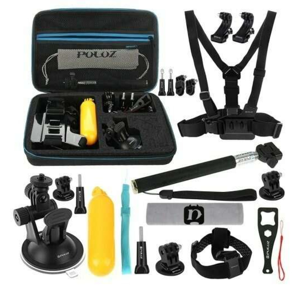 Puluz PKT11 20 σε 1 σετ με αξεσουάρ για GoPro / SJCAM / Action Cameras