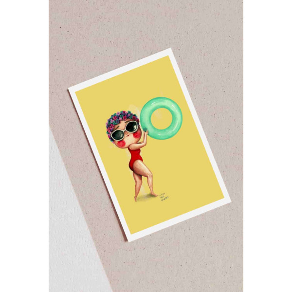 Little Miss Grumpy Κάρτα Good Swims (10 x 15 cm)