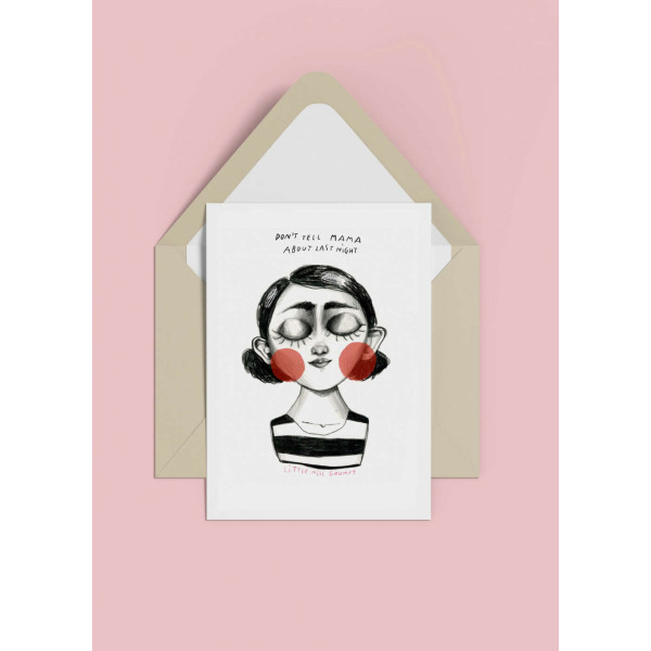 Little Miss Grumpy Κάρτα Don’t Tell Mama (10 x 15 cm)