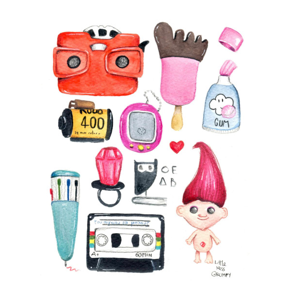 Little Miss Grumpy Κάρτα 90’s (10 x 15 cm)