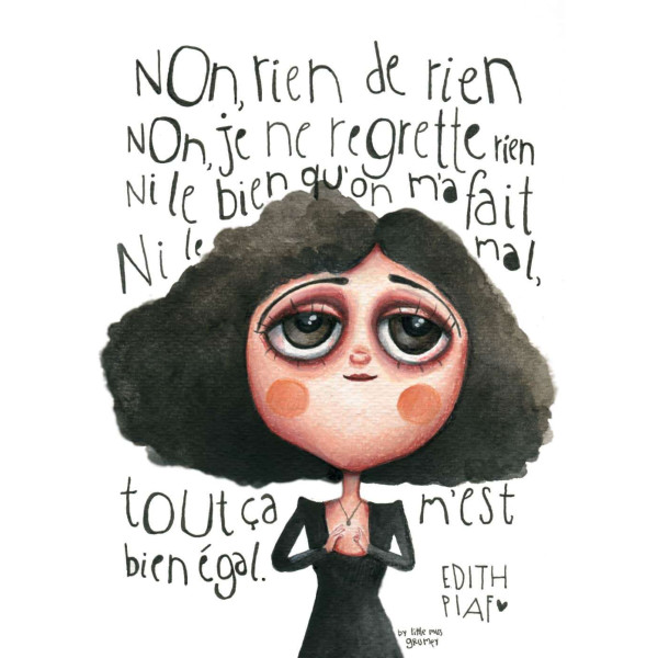 Little Miss Grumpy Κάρτα Edith Piaf (10 x 15 cm)