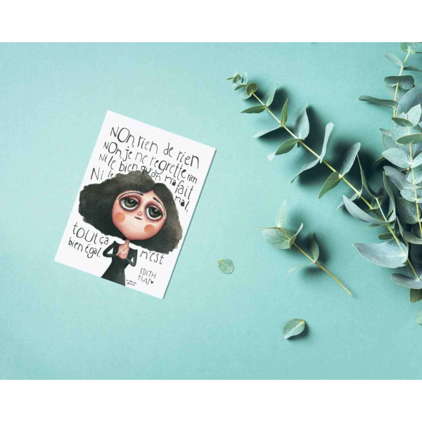 Little Miss Grumpy Κάρτα Edith Piaf (10 x 15 cm)