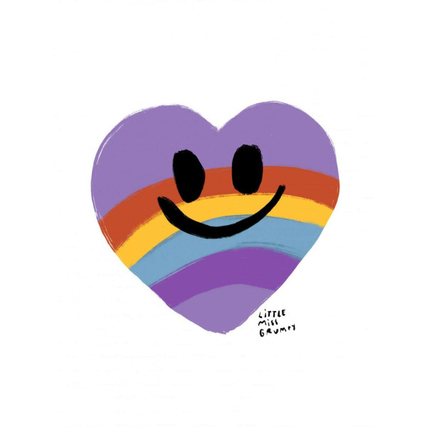 Little Miss Grumpy Happy Heart (10 x 15 cm)
