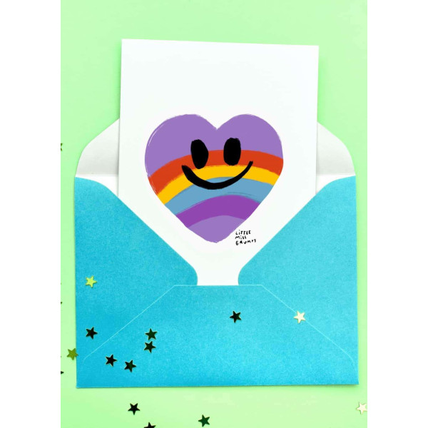 Little Miss Grumpy Happy Heart (10 x 15 cm)
