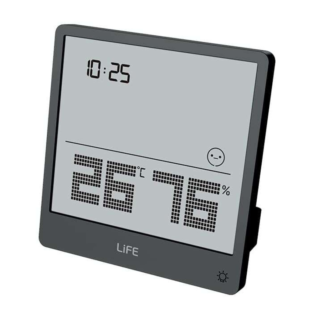 Life Simple Black Ψηφιακό θερμόμετρο και υγρόμετρο εσωτερικού χώρου (Μαύρο)