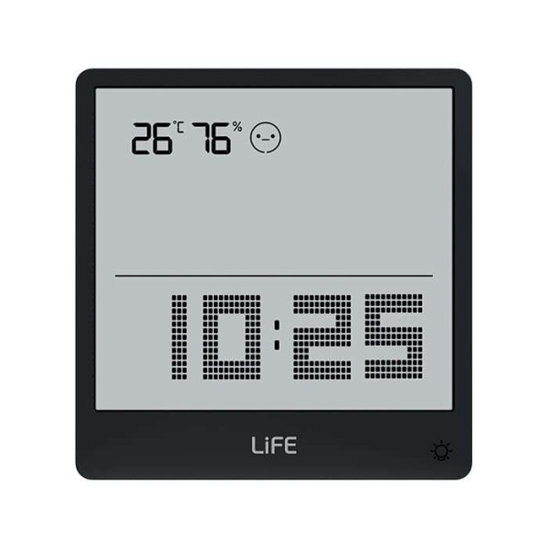 Life Simple Black Ψηφιακό θερμόμετρο και υγρόμετρο εσωτερικού χώρου (Μαύρο)