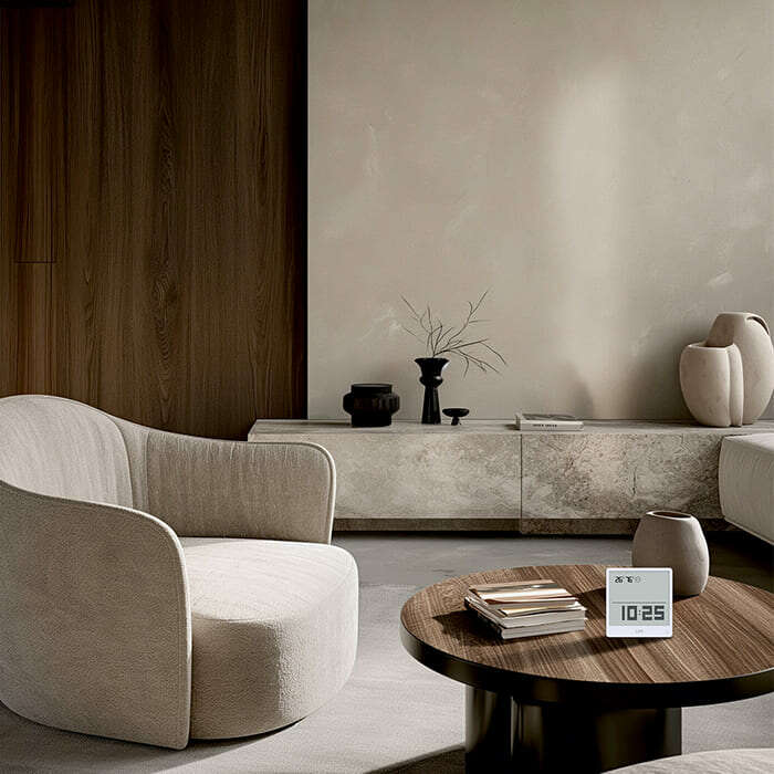 Life Simple White Ψηφιακό θερμόμετρο και υγρόμετρο εσωτερικού χώρου (Λευκό)