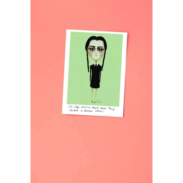 Little Miss Grumpy Wednesday Addams (10 x 15 cm)