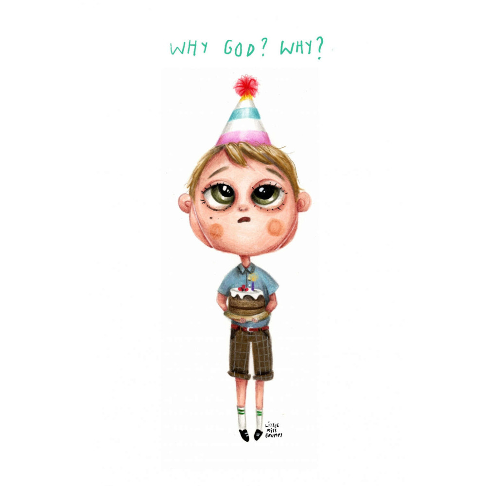 Little Miss Grumpy Birthday Boy (10 x 15 cm)