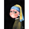 Little Miss Grumpy Girl with a Pearl Earring (10 x 15 cm)