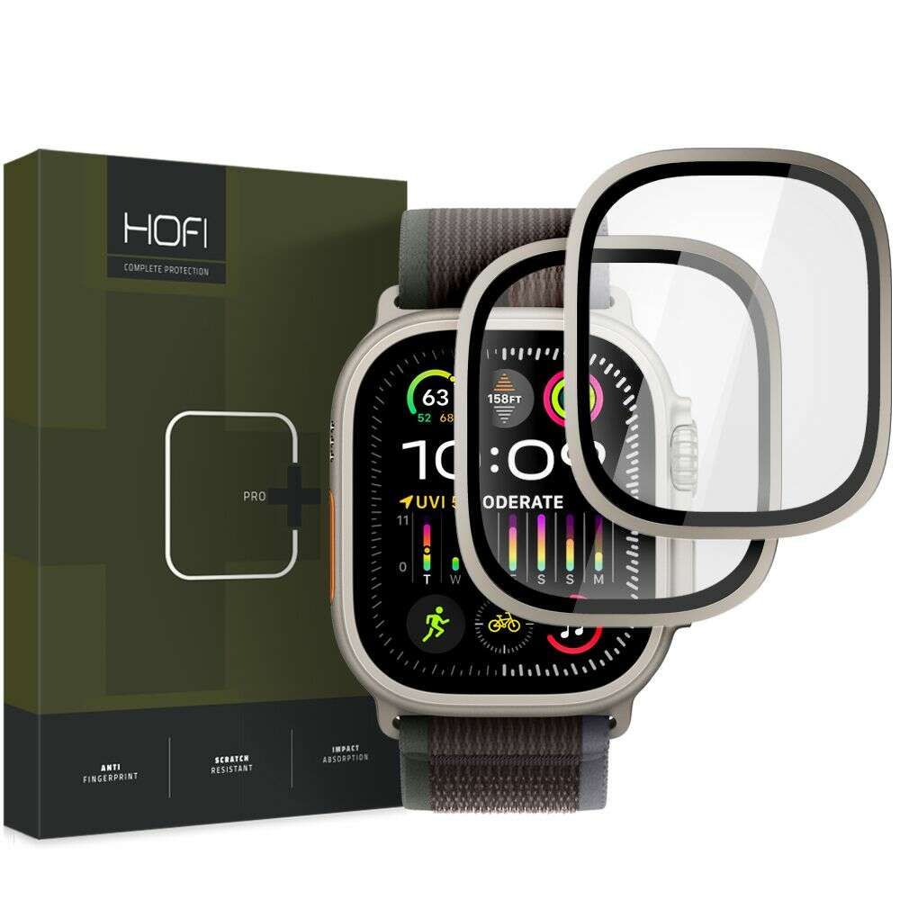 Hofi Screen Protector Hartowane GLASS RING 2-PACK για Apple Watch Ultra 1 / 2 49mm (Titanium)