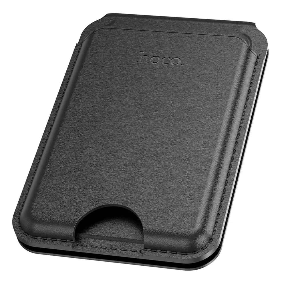 Hoco GT3 Magsafe Card Holder Mαγνητική Θήκη Καρτών από Οικολογικό Δέρμα (Μαύρο)
