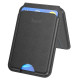 Hoco GT3 Magsafe Card Holder Mαγνητική Θήκη Καρτών από Οικολογικό Δέρμα (Μαύρο)