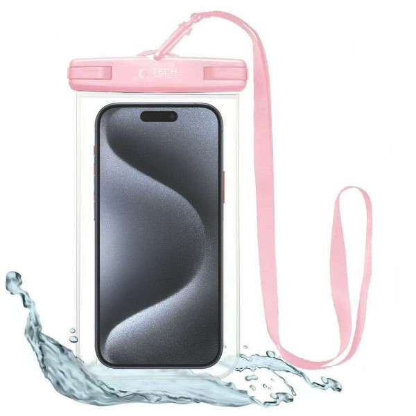 Tech-Protect UWC7 Αδιάβροχη Θήκη για Κινητό Universal Waterproof Phone Case 6.9" (Ροζ)