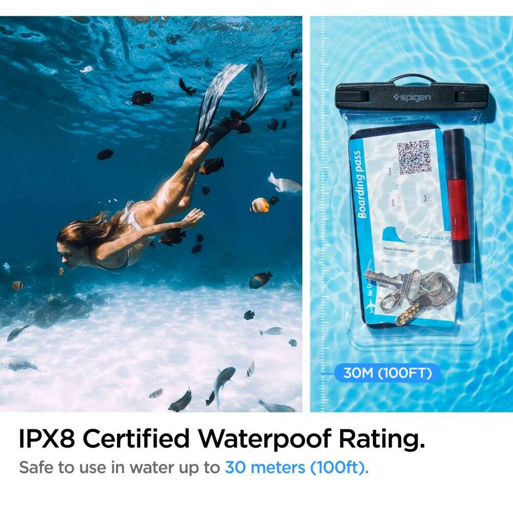 Spigen A601 Αδιάβροχη Θήκη για Κινητό Universal Waterproof  Phone Case (Διάφανο)