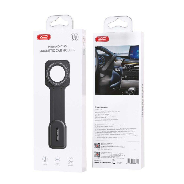 XO C145 Ευέλικτη Βάση Κινητού Αυτοκινήτου με Μαγνήτη Velcro (Μαύρο)