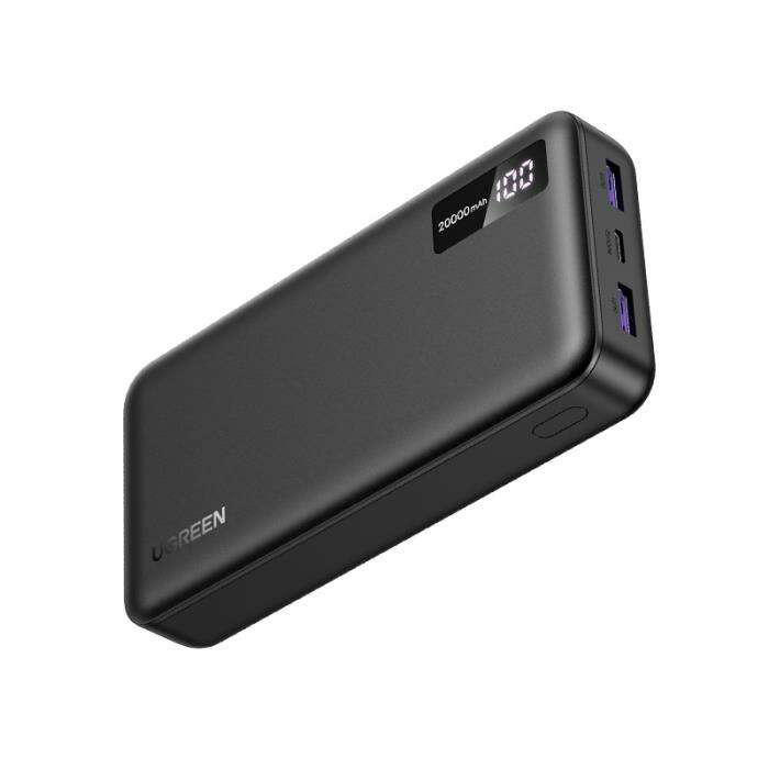 Ugreen PB312/25683 Power Bank 20000mAh 20W PD x 1 & QC3.0 x 2 (Μαύρο)
