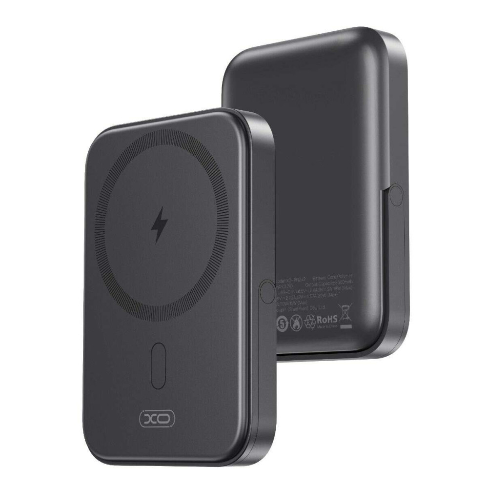 XO PR242 Magnetic Power Bank 5000mAh 15W PD20W Fast Charging (Μαύρο)