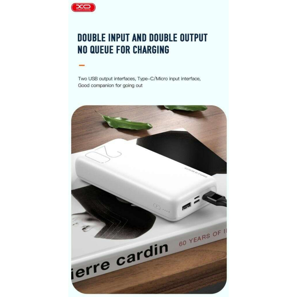 XO PR183 Power Bank 20000mAh (Μαύρο)