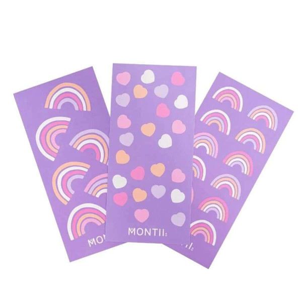 MontiiCo Αδιάβροχα Αυτοκόλλητα για διακόσμηση Φαγητοδοχείων (Rainbow Roller)