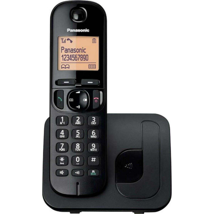 Panasonic KX-TGC210 Ασύρματο Τηλέφωνο με Aνοιχτή Aκρόαση (Μαύρο)