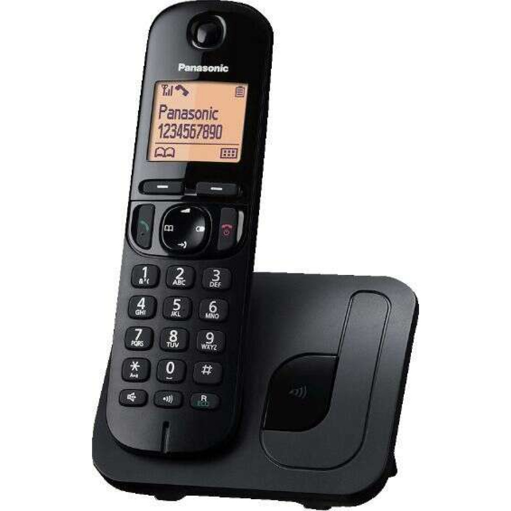 Panasonic KX-TGC210 Ασύρματο Τηλέφωνο με Aνοιχτή Aκρόαση (Μαύρο)