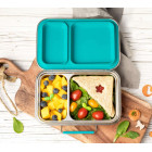 Lekkabox Duo Ανοξείδωτο Φαγητοδοχείο με 2 χωρίσματα (Petrol)