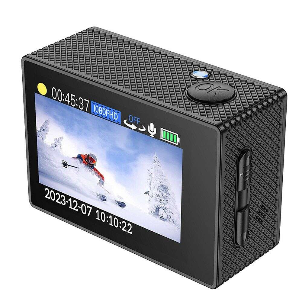 Hoco DV100 Action Camera με οθόνη 2" 1080P/30fps (Μαύρο)