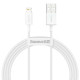 Καλώδιο Baseus Superior CALYS-A02 USB σε Lightning 2.4A 1m (Λευκό)