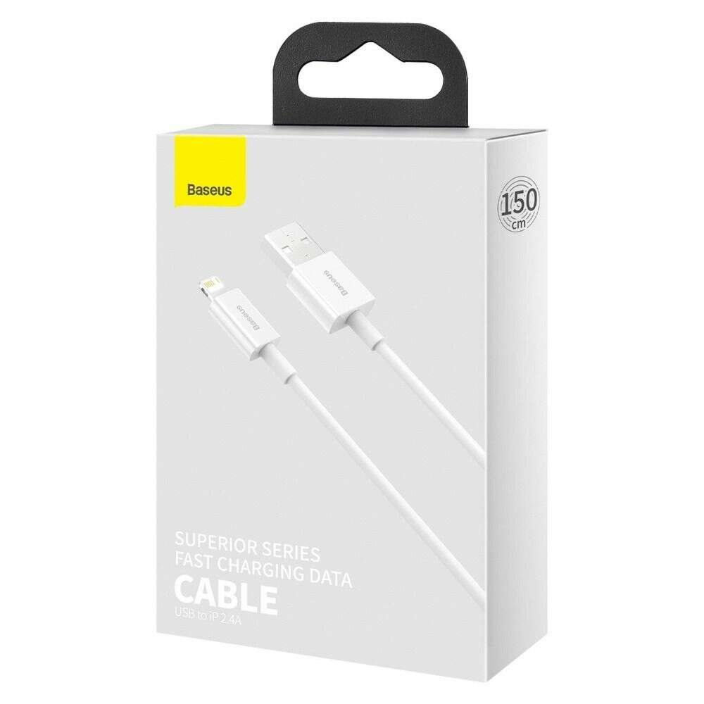 Καλώδιο Baseus Superior CALYS-A02 USB σε Lightning 2.4A 1m (Λευκό)