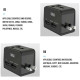 XO WL01 Αντάπτορας ταξιδιού UK / EU / US  με 2 θύρες USB (Μαύρο)