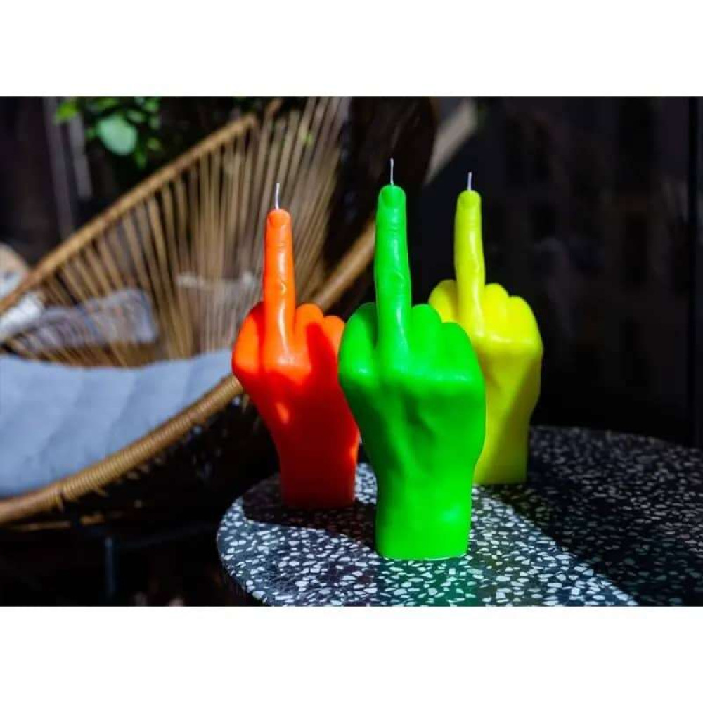Candlehand Κερί Χειρονομίας F*ck you Φλούο Πράσινο 380gr