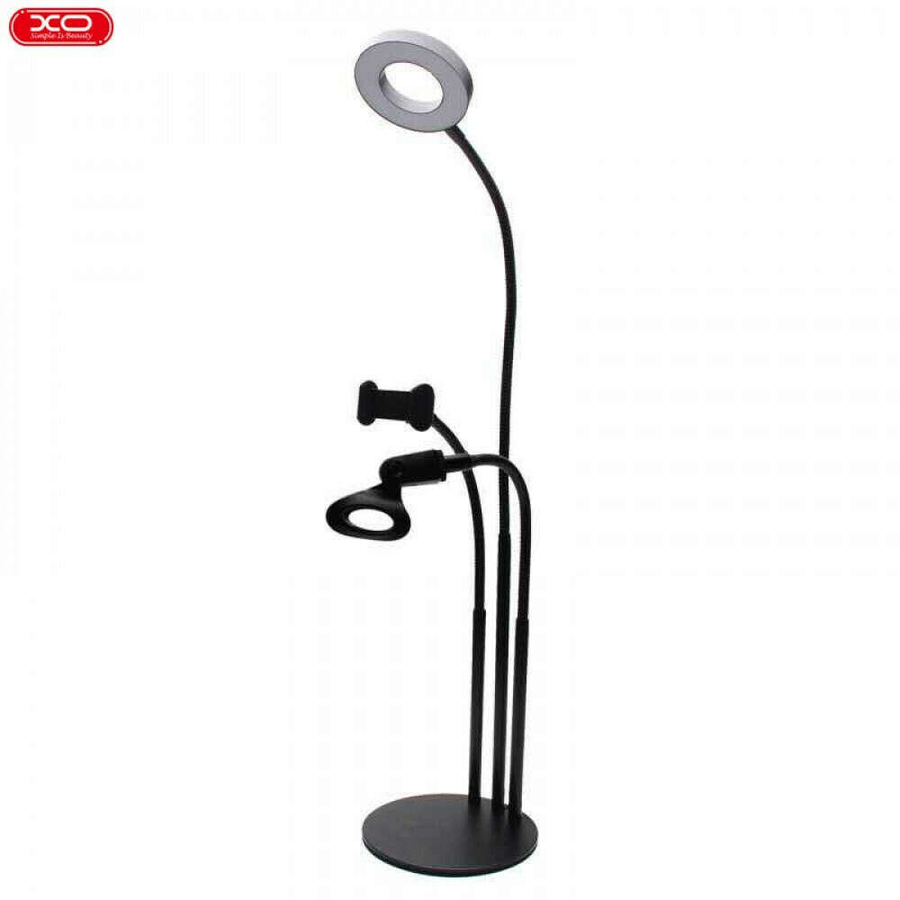 XO Ring Light BGD006 / LS-90-6 3.5cm με Επιτραπέζια Βάση Στήριξης και Βάση για Κινητό (Μαύρο)
