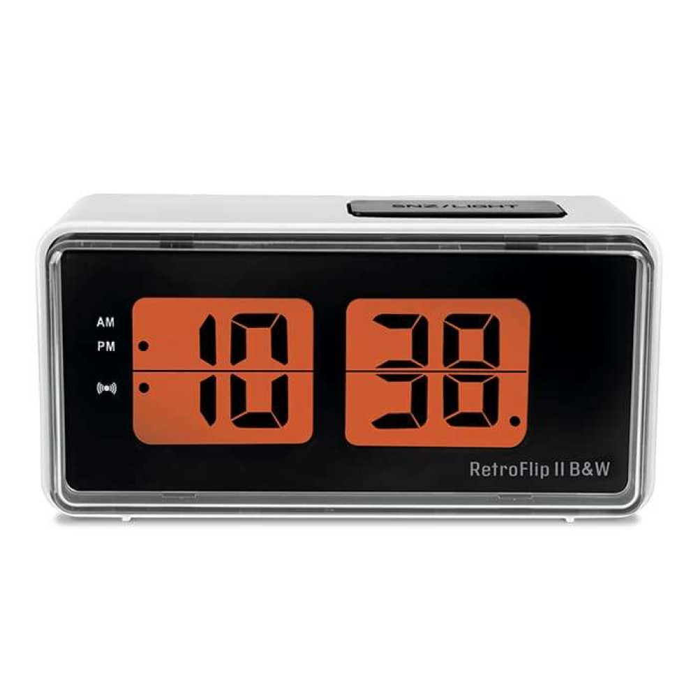 Life RETROFLIP II B&W Ψηφιακό ρολόι / ξυπνητήρι με οθόνη LCD και retro flip design (Λευκό)