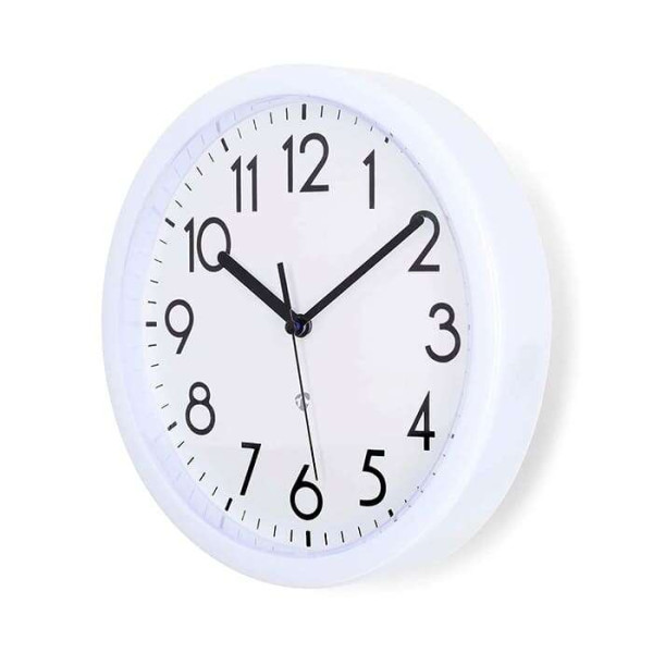 Nedis CLWA105WT Ρολόι τοίχου με μεγάλους αριθμούς 22cm (Λευκό)