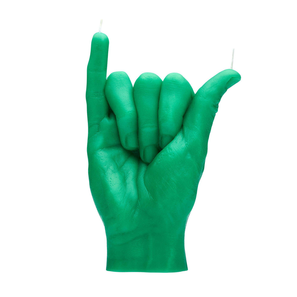 Candlehand Κερί Χειρονομίας Gesture Shaka Green 350gr