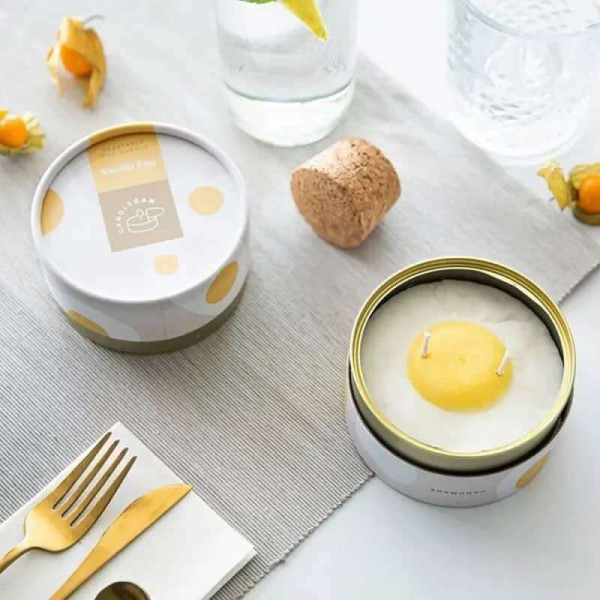 Candlehand Αρωματικό Φυτικό Κερί Γκουρμέ σε Κονσέρβα Vanilla Egg 300 gr