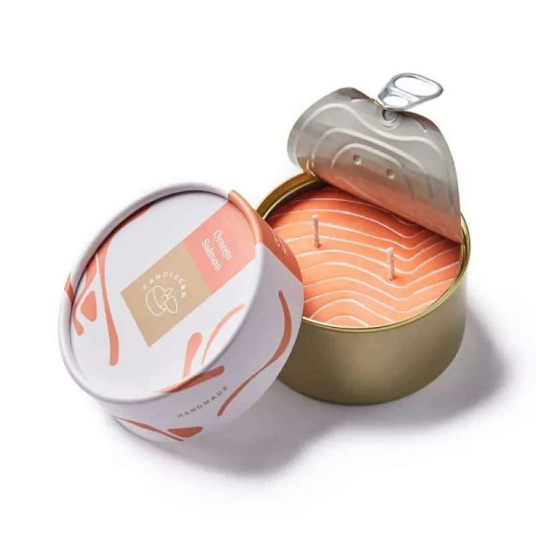 Candlehand Αρωματικό Φυτικό Κερί Γκουρμέ σε Κονσέρβα Orange Salmon 300 gr
