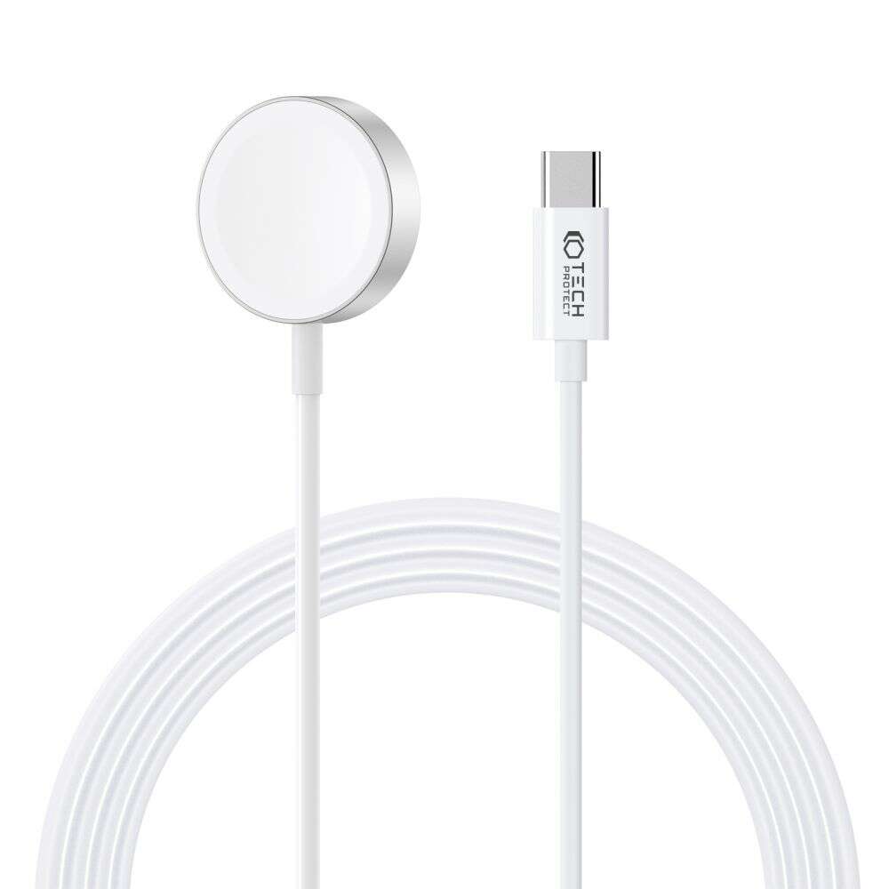 Tech-Protect Ultraboost Magnetic Φορτιστής για Apple Watch TYPE-C 120CM (Λευκό)