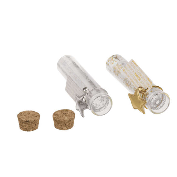 Χριστουγεννιάτικο Γυάλινο Μπουκάλι με Πώμα Φελλού (11 cm)