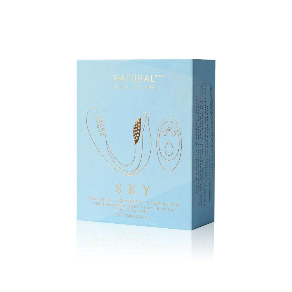 Natural Glow Αδιάβροχη Συσκευή Δόνησης 3.8*20.3cm για Ζευγάρια Sky - By Upper Canada