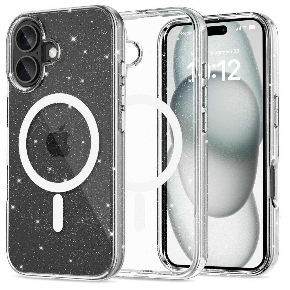 Tech-Protect Flexair Hybrid MagSafe θήκη για Apple iPhone 16 (Glitter Clear)