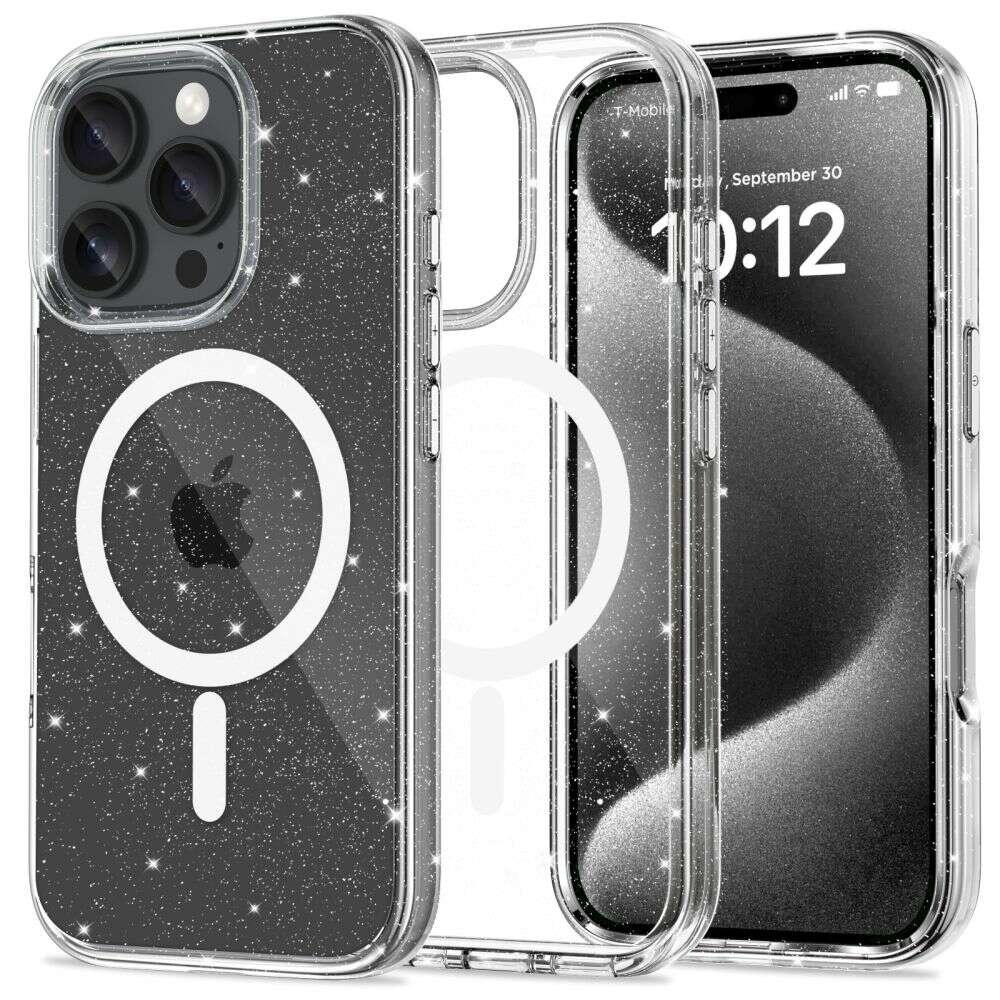 Tech-Protect Flexair Hybrid MagSafe θήκη για Apple iPhone 16 Pro (Glitter Clear)